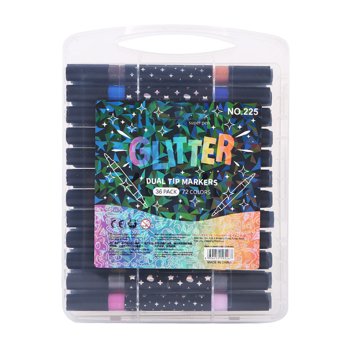 Kaksipäinen Glitter Marker -kynäsarja